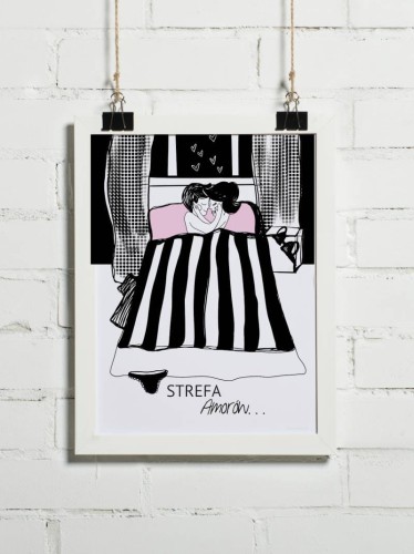 Plakat do sypialni - Strefa amorów
