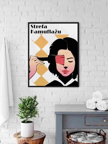 Plakat do łazienki i sypialni - Strefa kamuflażu