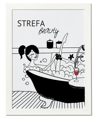 Plakat do łazienki - Strefa beauty