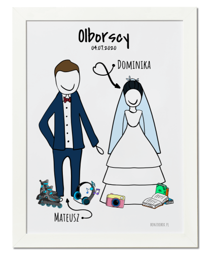 Personalizowany prezent na ślub i wesele - plakat