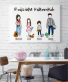 Plakat rodzinny z własnymi portretami