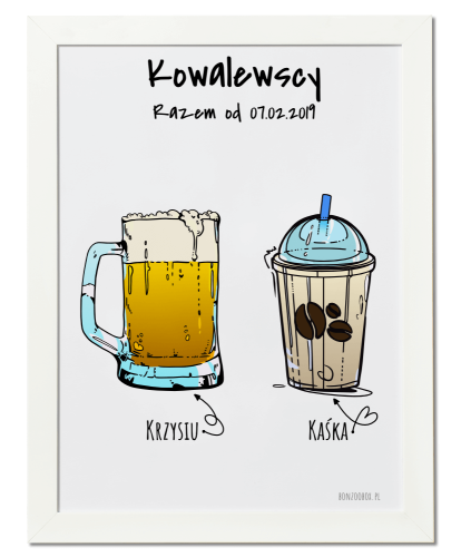 Plakat personalizowany na rocznicę ślubu