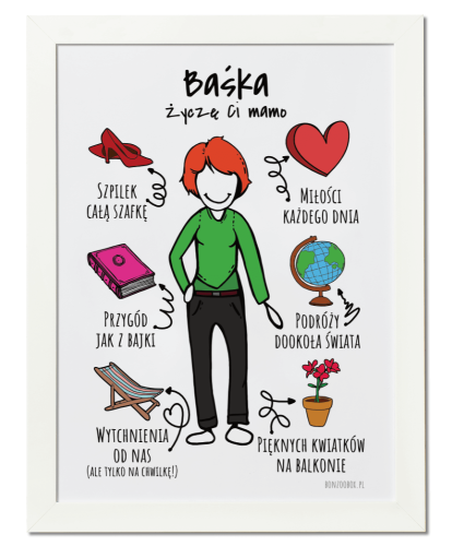 Plakat na prezent dla niej personalizowany 