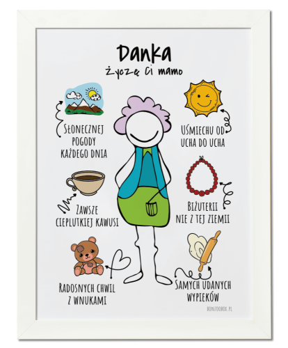 Plakat personalizowany na prezent dla mamy