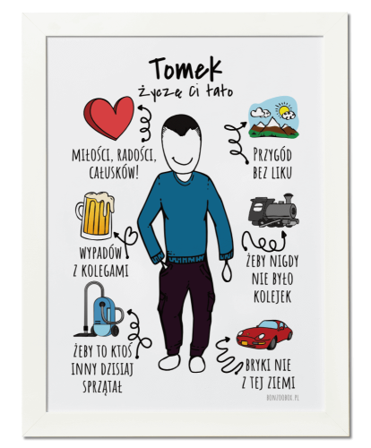 PLAKAT PERSONALIZOWANY NA PREZENT DLA TATY