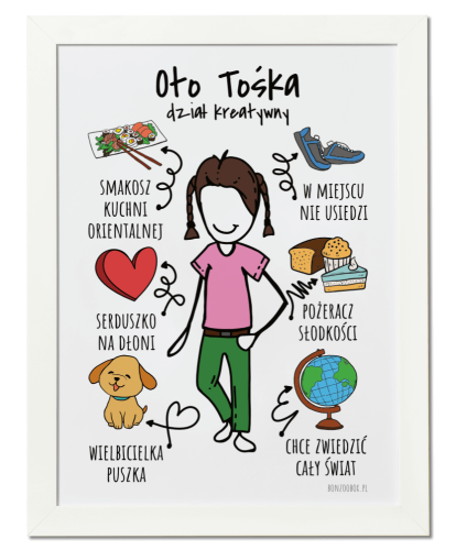 Plakat personalizowany na prezent dla dziecka