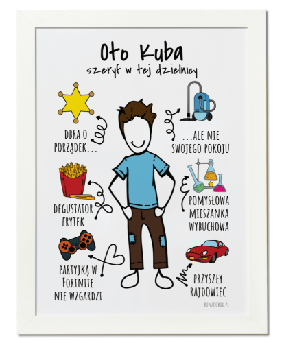 Plakat personalizowany na prezent dla dziecka