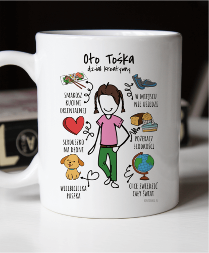 Kubek personalizowany na prezent dla dziewczynki