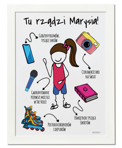 Plakat personalizowany do pokoju dziecięcego 