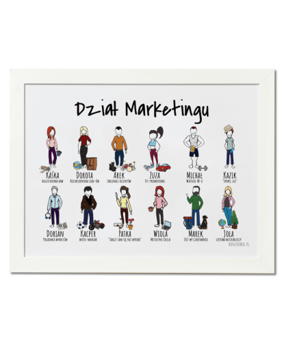 Plakat personalizowany na prezent dla pracowników - "Nasz zespół"