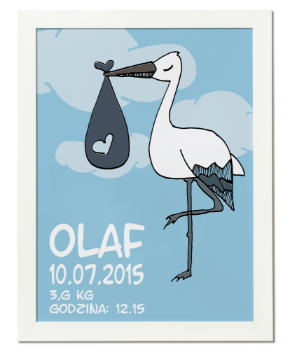 Plakat z okazji narodzin dziecka