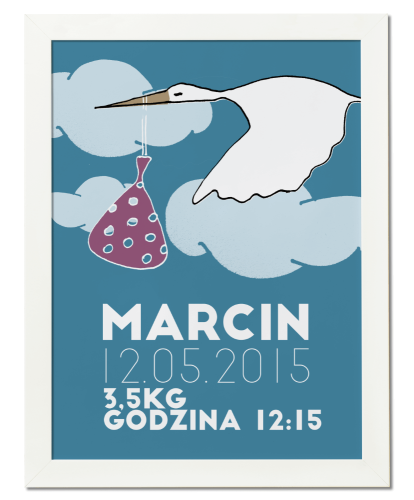 Plakat z okazji narodzin dziecka