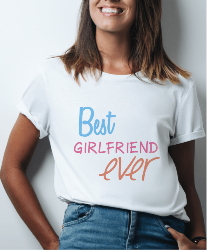 Koszulka z napisem dla niej - Best girlfriend