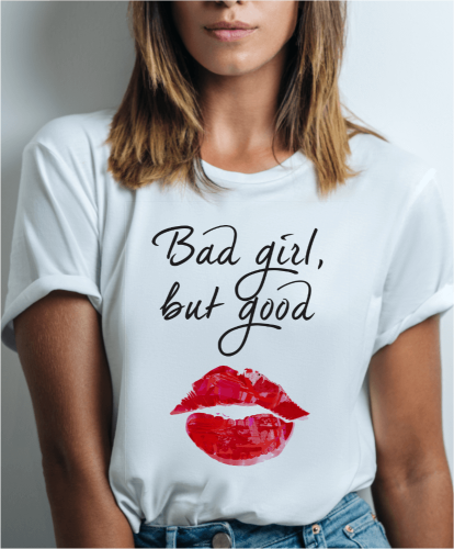 Koszulka z napisem dla niej - Bad girl
