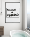 Plakat do łazienki
