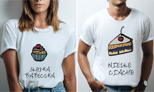 Koszulki dla pary - Słodka para