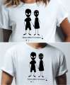 Koszulki personalizowane dla pary - Alien couple