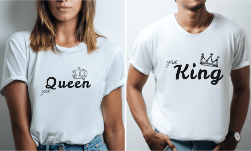 Koszulki personalizowane dla pary - King & Queen