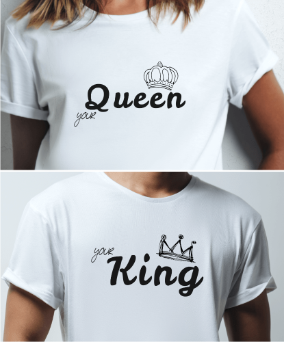Koszulki personalizowane dla pary - King & Queen