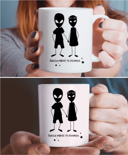Kubki dla pary - Alien couple 