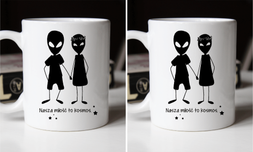 Kubki dla pary - Alien couple 