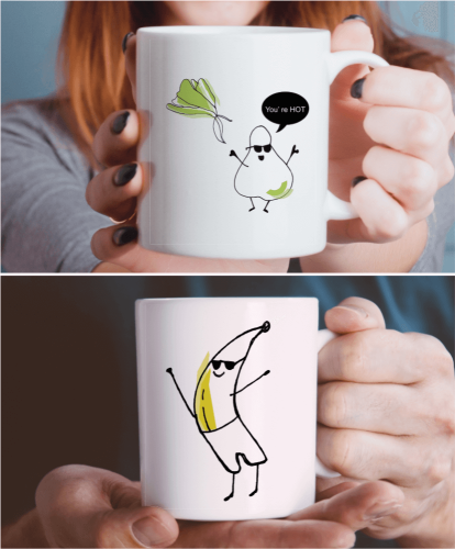 Kubki dla pary - Owoce