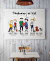 Plakat personalizowany z portretem rodziny