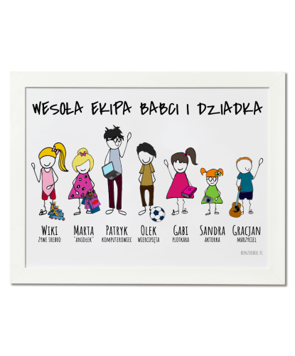 Plakat personalizowany WNUCZKI