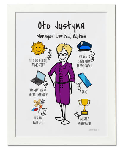 Plakat personalizowany dla szefowej