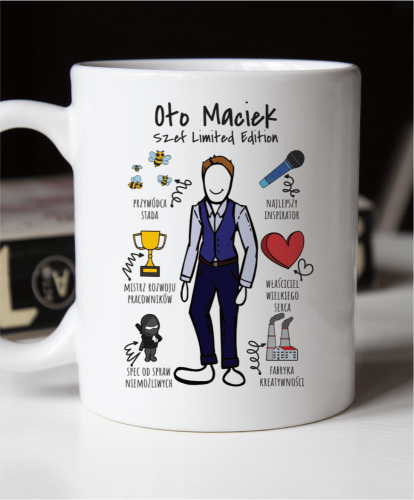 Kubek personalizowany na prezent dla szefa