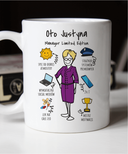 Kubek personalizowany na prezent dla szefowej