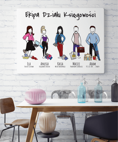 Plakat personalizowany na prezent dla pracowników - "Nasz zespół"