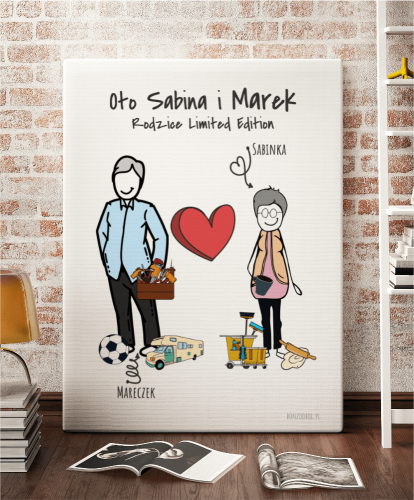 Plakat personalizowany na prezent dla rodziców