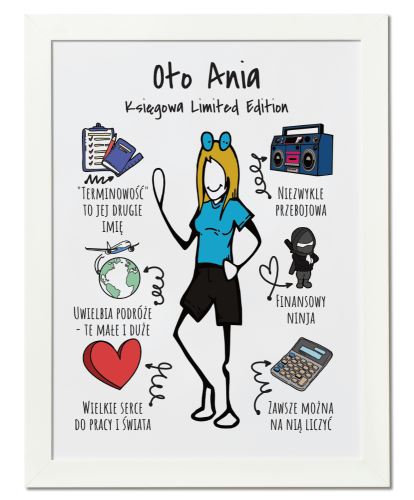 Śmieszny prezent dla koleżanki z pracy – personalizowany plakat na każdą okazję