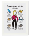 Plakat personalizowany na prezent dla koleżanki z pracy - "CV"