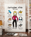 Plakat personalizowany na prezent dla koleżanki z pracy - "CV"