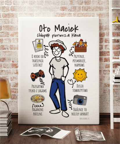 Plakat personalizowany z własnymi napisami