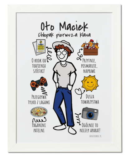 Plakat personalizowany z własnymi napisami