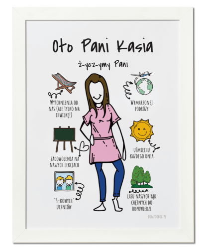 Personalizowany plakat na ciekawy prezent na Dzień Nauczyciela i zakończenie roku