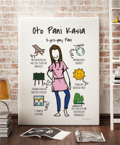 Personalizowany plakat na ciekawy prezent na Dzień Nauczyciela i zakończenie roku