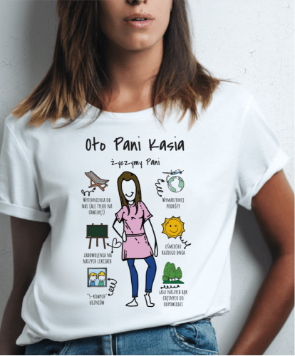 Koszulka personalizowana na prezent na Dzień Nauczyciela i zakończenie roku