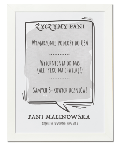 Plakat na prezent "ŻYCZYMY CI..."