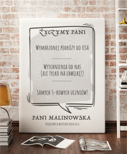 Plakat na prezent "ŻYCZYMY CI..."