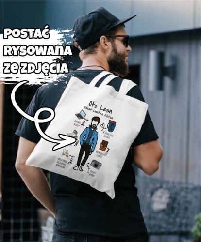 Torba rysowana z własnej podobizny