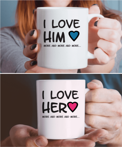 Kubki dla pary - I love u