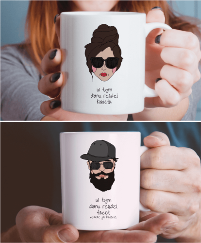 Kubki dla pary - Własna podobizna