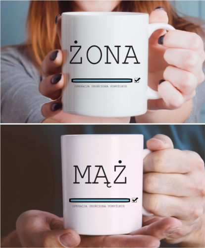 Kubki dla pary - Mąż & Żona