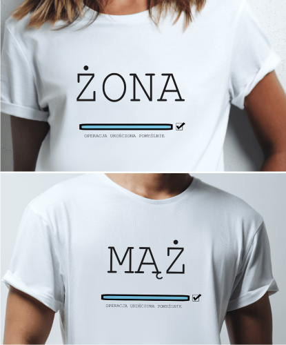 Koszulki personalizowane dla pary - Mąż & Żona