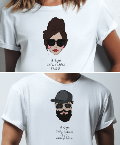 Koszulki personalizowane dla pary - Własna karykatura