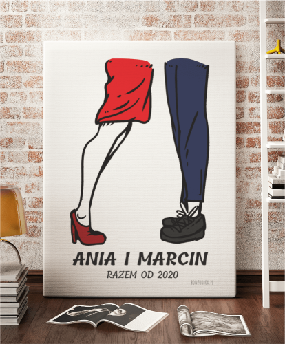 Plakat personalizowany na rocznice ślubu z datą